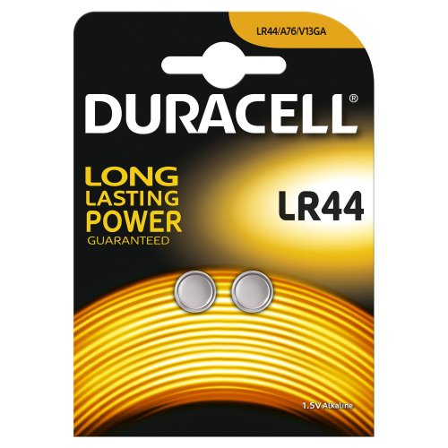 Batterie a bottone Duracell LR44 alcaline (2 pezzi)