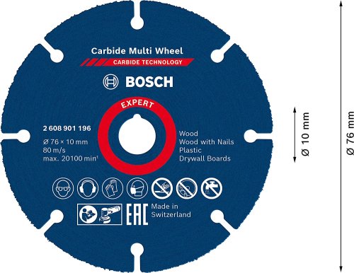 Disco da taglio mini smerigliatrice ø 76 mm Bosch Expert Multi Wheel