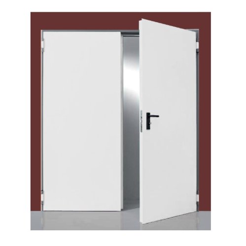 Porta tagliafuoco REI 120 - 2 ante UNIVER Ninz verniciata bianco ral9002 - L x H (mm) 1300x2150 - L ante (mm) 900+400
