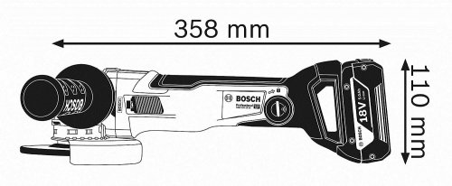 Smerigliatrice angolare Bosch X-LOCK GWX 18V-10 SC (fornita senza batteria)