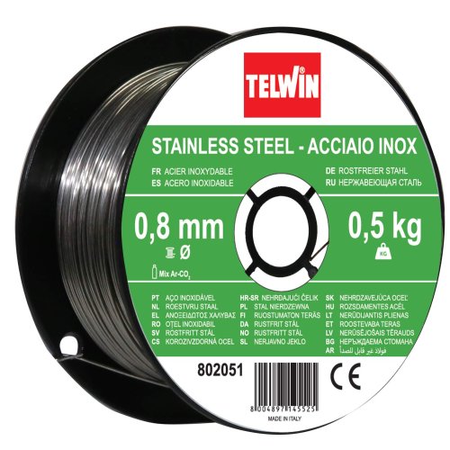 Filo per saldatura acciaio inox Telwin 802051 ø mm 0,8 Gr 500