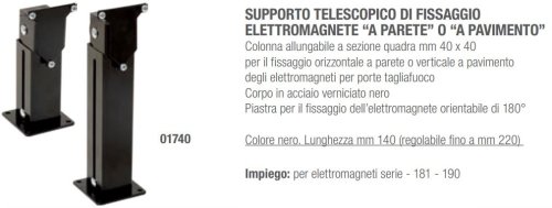 Supporto telescopico per elettromagnete OPERA 01740