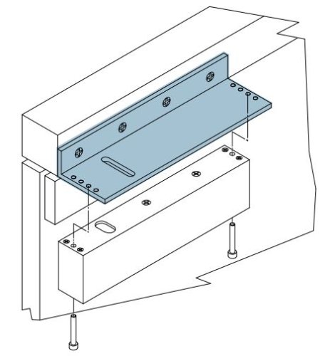 Staffa ad "L" OPERA 03700 per montaggio elettromagnete