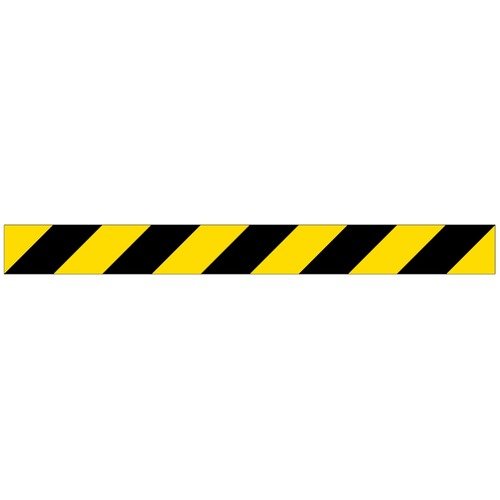 Profilo rifrangente segnalazione sbarramento cm 100x10 - colore GIALLO/NERO