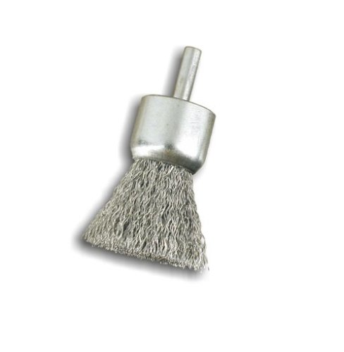 Spazzola a pennello P10 in acciaio inox Ø 15 mm con gambo
