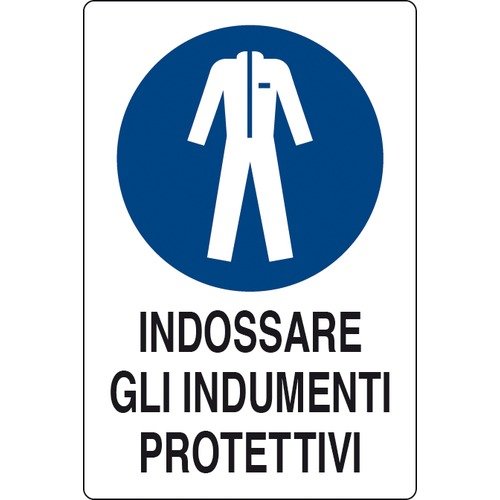 Indossare indumenti protettivi - segnaletica Covid