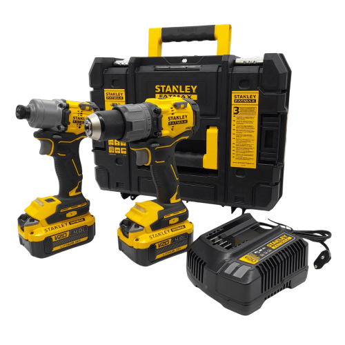 Stanley Fatmax SFMCK211M2T Kit Trapano Avvitatore 18V + Avvitatore Impulsi in valigetta