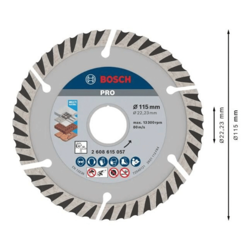 Disco diamantato Bosch PRO Multi Material ø mm 115x1,6