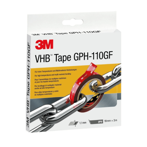 Nastro biadesivo grigio alta temperatura 3M VHB GPH-110GF 19mm x 3m