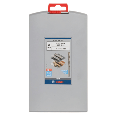 Set assortimento 25 punte Trapano mm 1-13 Bosch Pro Metal Hss-G