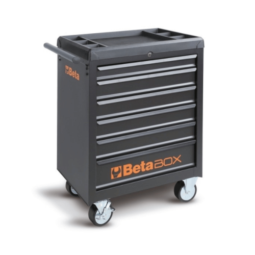 Carrello porta utensili Beta Worker BW C04BOX-A VU, grigio 6 cassetti con 196 attrezzi