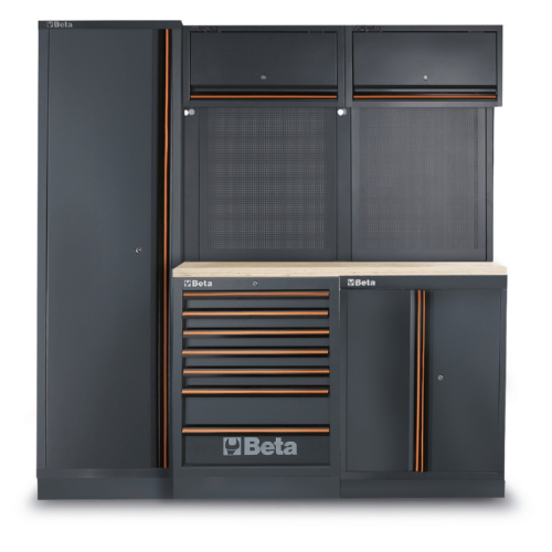 Arredo officina Beta C45PRO 2.0 B7W/196UT con assortimento 196 utensili - 045009156