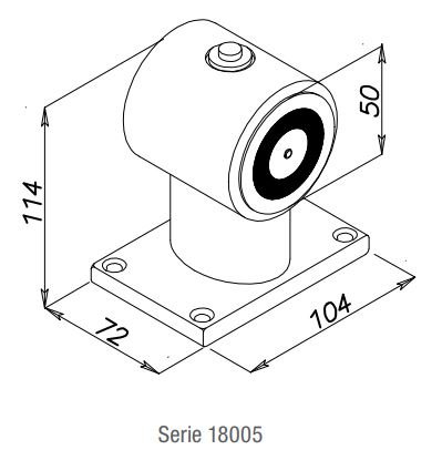 Elettromagnete di trattenuta OPERA 18005 24V DC bianco