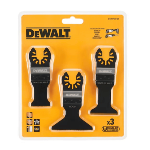 Dewalt DT20760-QZ set lame per utensili multifunzione - 3 pezzi