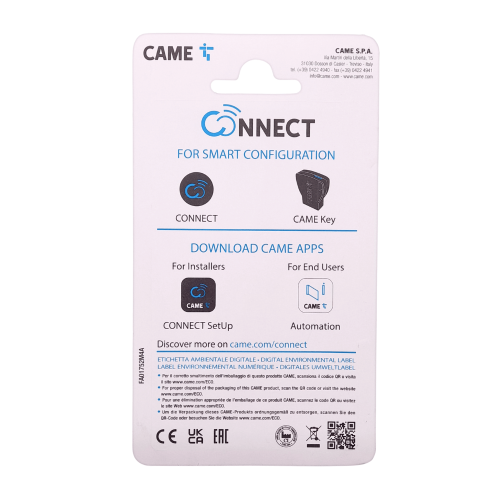 Radiocomando 4 canali codice fisso 433Mhz Came 806TS-0310 TOP44FGN