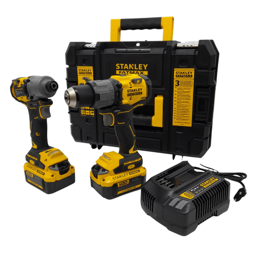 Stanley Fatmax SFMCK211M2T Kit Trapano Avvitatore 18V + Avvitatore Impulsi in valigetta