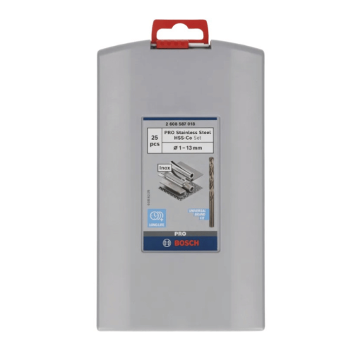 Set 25 punte trapano 1-13 mm HSS al cobalto DIN338 Bosch 2608587018 Professional