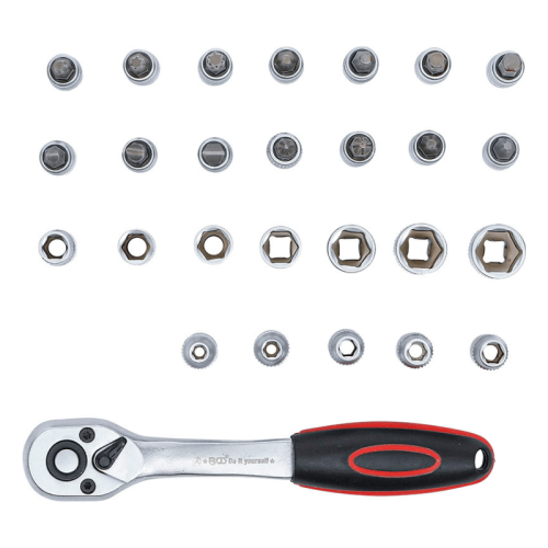 Assortimento 27 chiavi a bussola con inserti avvitare e cricchetto 1/4 BGS15105