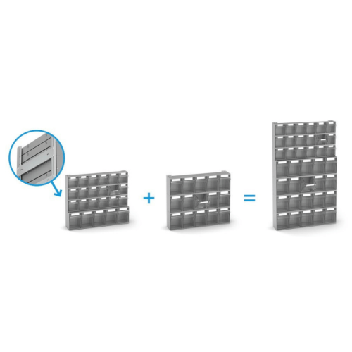 Scaffale porta minuteria 36 cassetti Fami Visual Box 602x114x500 mm