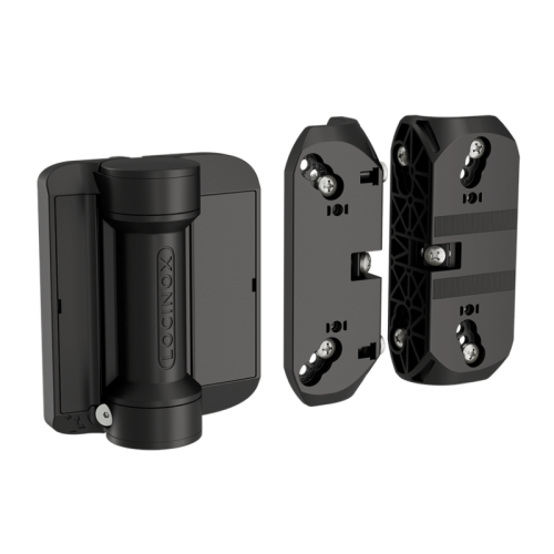 Cerniera chiudicancello pedonale Locinox SERVAL-SD-K 180° nera (coppia)