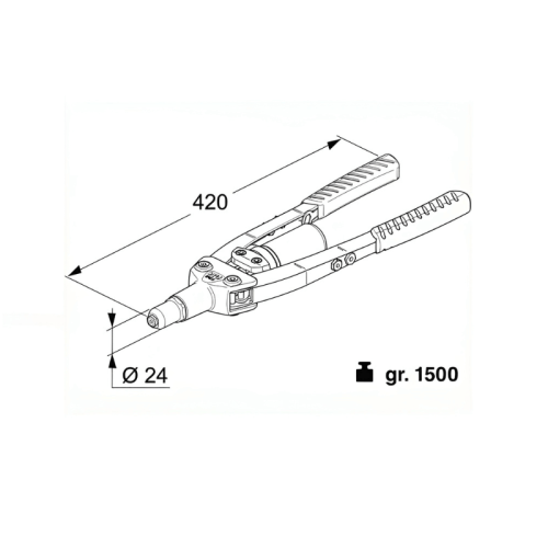 Rivettatrice manuale per rivetti dal ø 2,4 a 7,8 mm FAR K25