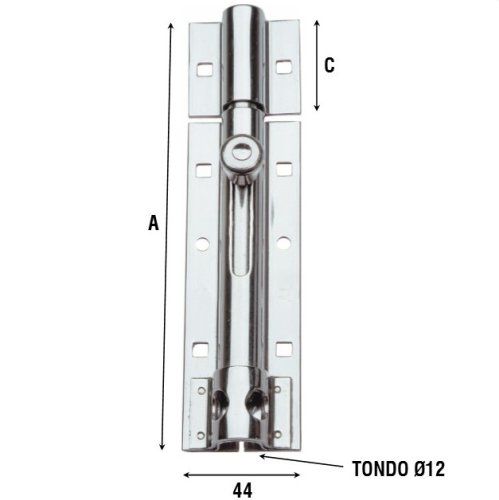 Catenaccio portalucchetto acciaio inox Aldeghi 250IN - mm 150