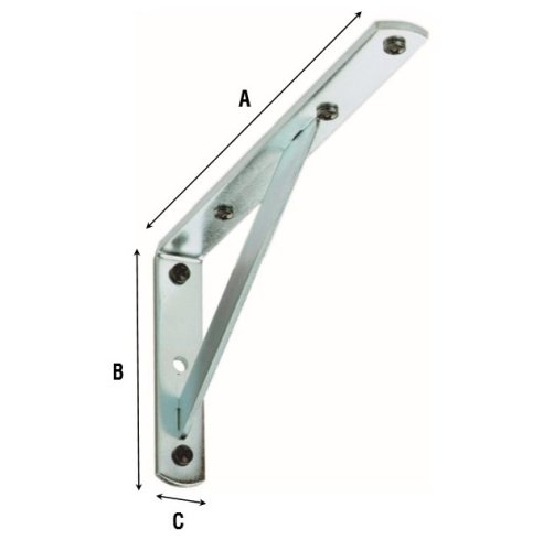 Reggimensola scomparsa cpf fischer per piani in legno, diametro 10x150 mm,  nylon e acciaio finitura zincato