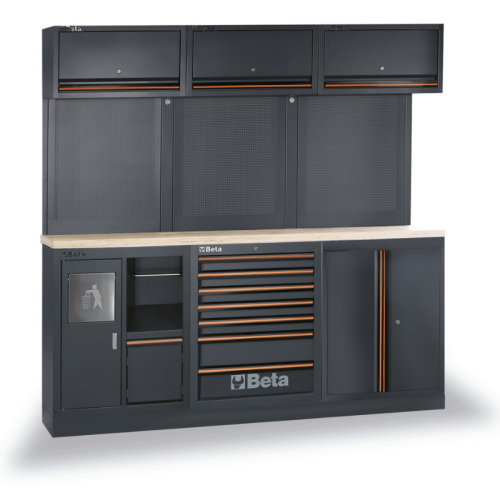 Arredo officina Beta C45PRO 2.0 AW/157UT con assortimento 157 utensili - 045009168