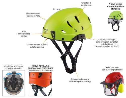 Casco di protezione Camp Safety ARMOUR PRO 2644 - colore lime