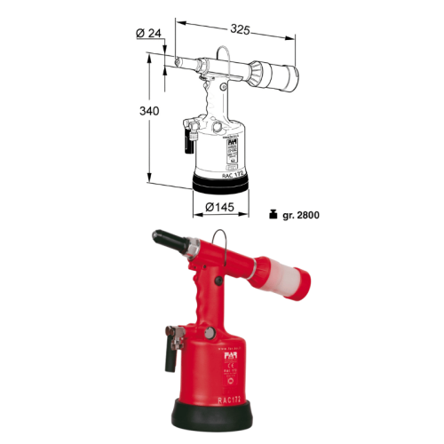 Rivettatrice oleopneumatica FAR RAC 172