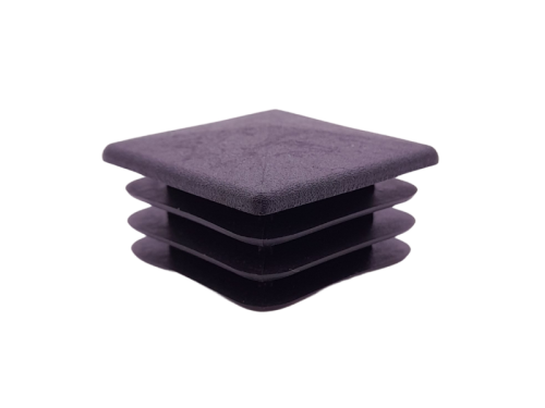 Tappo quadro copritesta piramidale alettato per tubolari e profilati IVARS CQI nero - mm 15x15