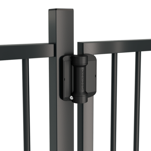 Cerniera chiudicancello pedonale Locinox SERVAL-SD-K 180° nera (coppia)