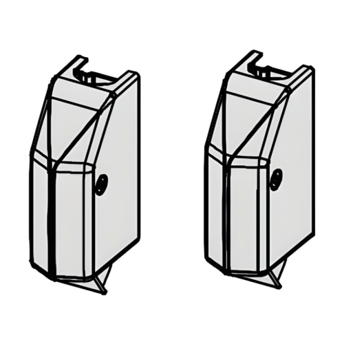 Coppia scrocchi alto basso per maniglione antipanico Cisa ALPHA 07A63.61.0 - - nero