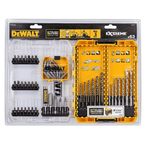 Dewalt DT70759-QZ punte hss e muratura + inserti avvitare (63 pezzi)