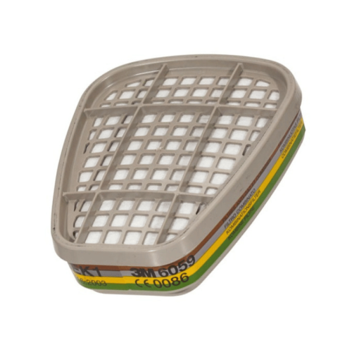 3M 6059 Set 2 filtri maschera protezione vie respiratorie da gas e vapori organici ABEK1