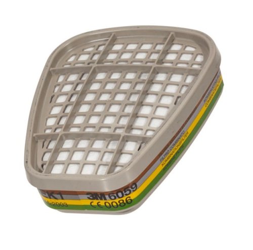 3M 6059 Set 2 filtri per maschera protezione respirazione per gas e vapori organici ABEK1