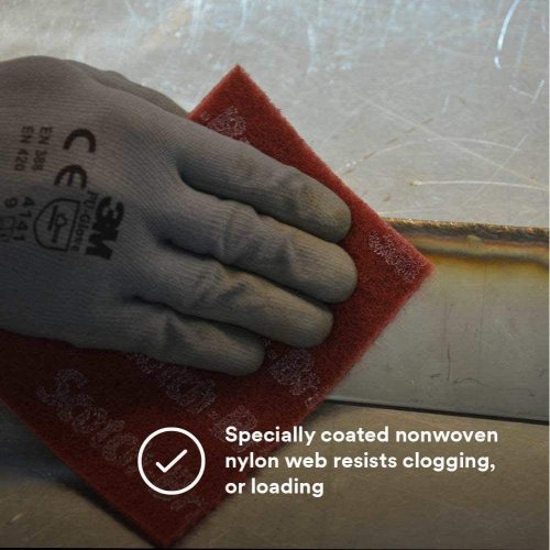 Tampone abrasivo rosso 152 x 230 mm 3M Scotch-Brite 7447 PRO