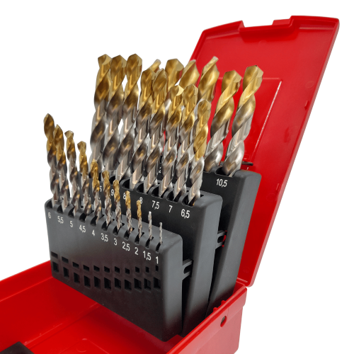 Serie 25 punte trapano Hss DIN338 1-13 mm rivestimento al Titanio Dormer A095204