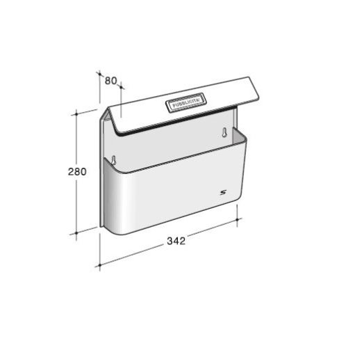 Cesto cassetta porta pubblicità acciaio inox Bimetal Silmec 41.515-25