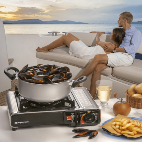 Fornello a gas da campeggio Smart inox Kemper 104987SS