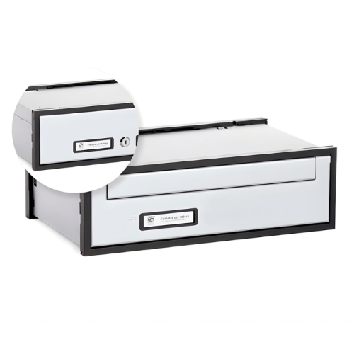 Casellario postale 5 cassette (SC6) a ritiro posteriore argento SILMEC 5B1-601.72