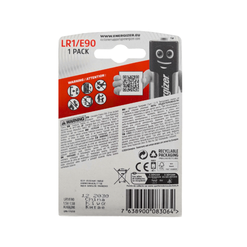 ENERGIZER LR1/E90 batteria alcalina 1,5V
