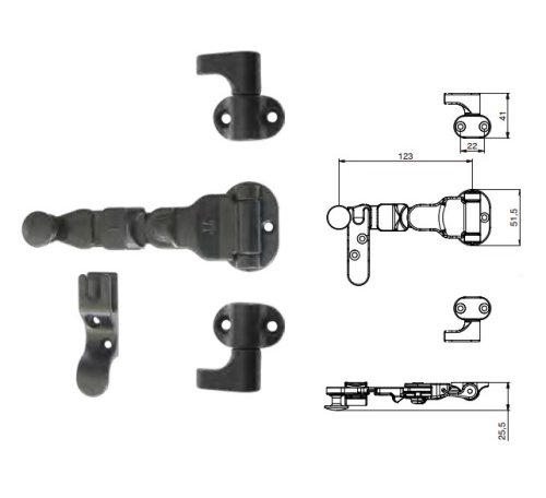 Kit spagnoletta a leva Torbel 6101080 nero