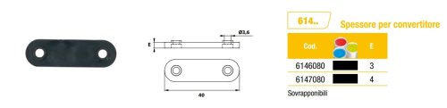 Spessori nylon per convertitore spagnoletta Torbel - mm 3