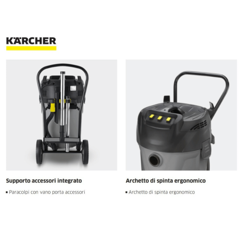 Aspirapolvere Bidone per solidi e liquidi Karcher NT70/3 Professional