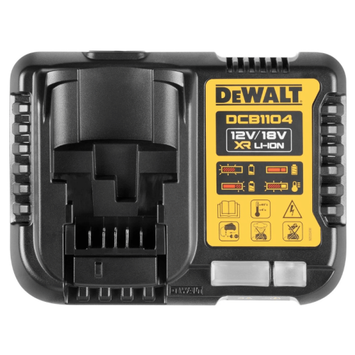 Caricabatterie Dewalt DCB1104, per batterie XR 10.8V, 12V, 14.4V, 18V
