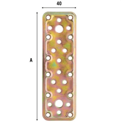 Giunzione diritta in acciaio tropicalizzato Aldeghi 745AT - mm 80x40