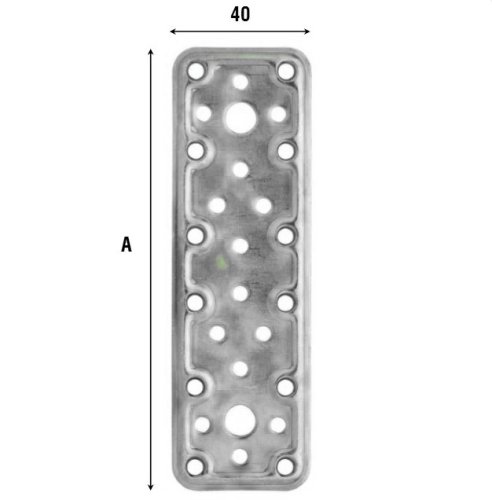 Giunzione diritta in acciaio inox Aldeghi 745IN - mm 80x40