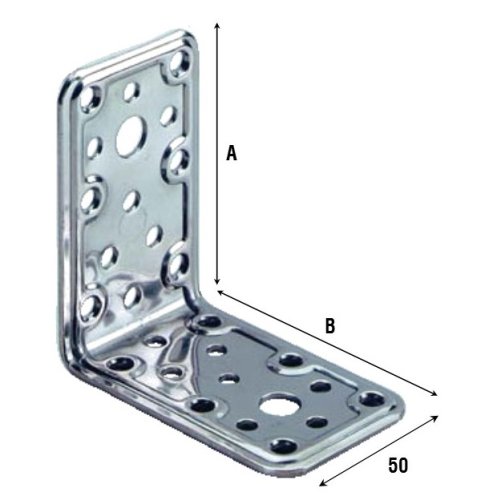 Giunzione ad angolo in acciaio inox Aldeghi 771IN mm 60x60