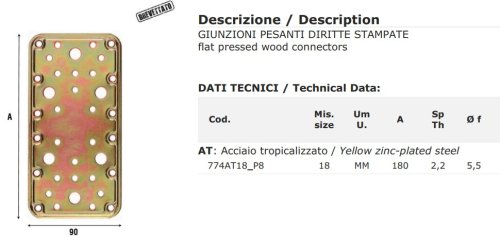 Giunzione diritta in acciaio tropicalizzato Aldeghi 774AT